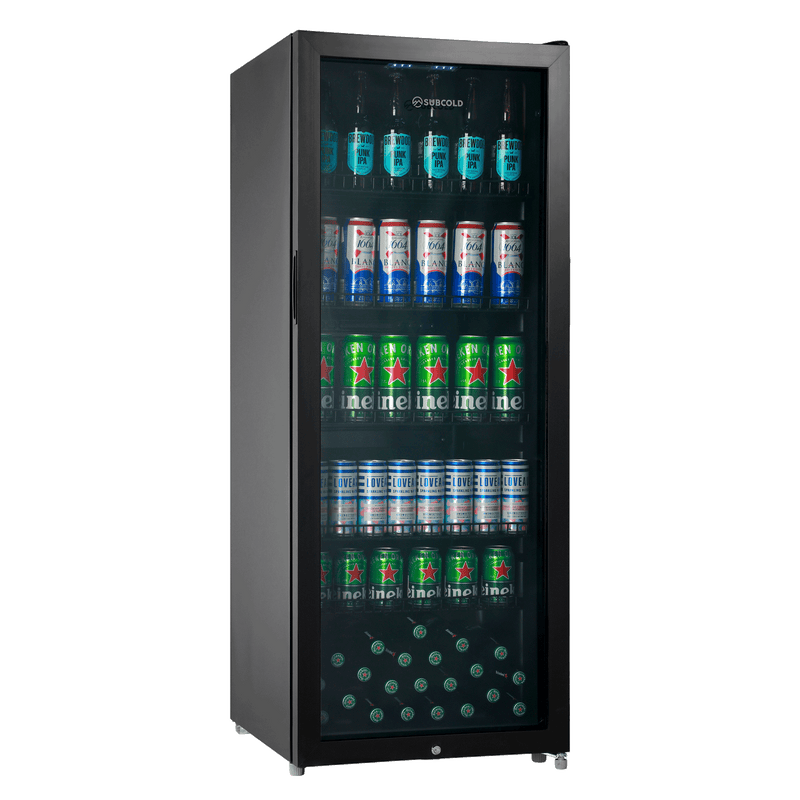 Subcold Maxi250 black tall drinks fridge