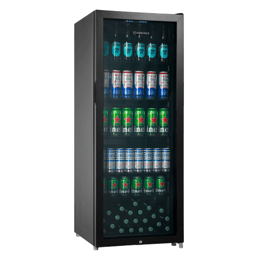 Subcold Maxi250 black tall drinks fridge