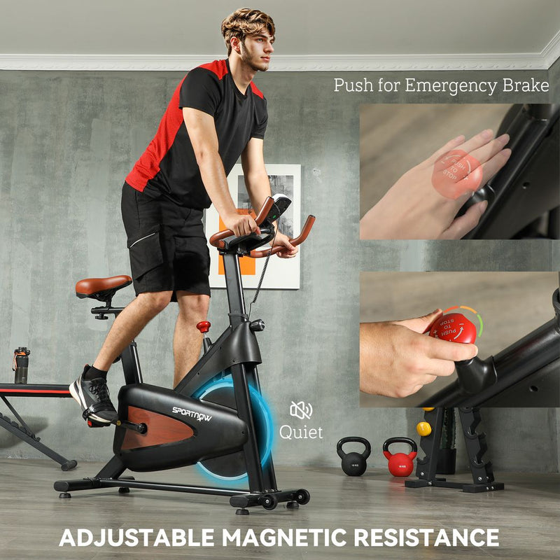 SPORTNOW Quiet Stationary Exercise Bike with Adjustable Seat - image 9