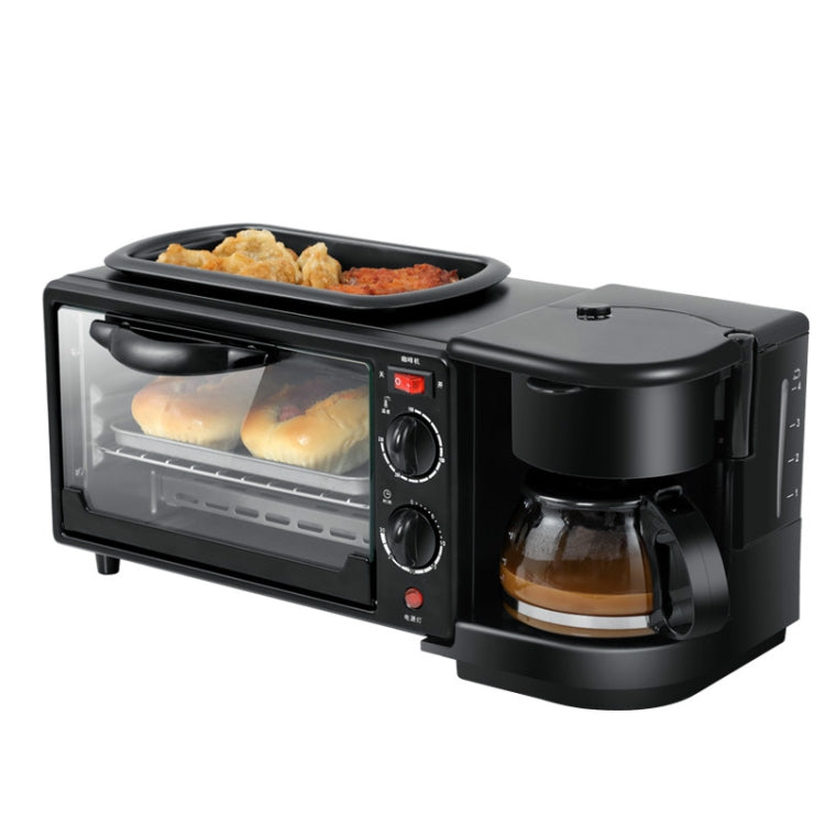3-in-1 Electric Breakfast Machine with Coffee Maker, Frying Pan and Mini Oven