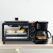 3-in-1 Electric Breakfast Machine with Coffee Maker, Frying Pan and Mini Oven - view 3