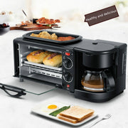 3-in-1 Electric Breakfast Machine with Coffee Maker, Frying Pan and Mini Oven - view 7