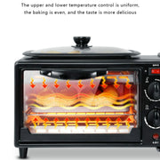 3-in-1 Electric Breakfast Machine with Coffee Maker, Frying Pan and Mini Oven - view 8