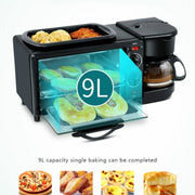 3-in-1 Electric Breakfast Machine with Coffee Maker, Frying Pan and Mini Oven - view 9