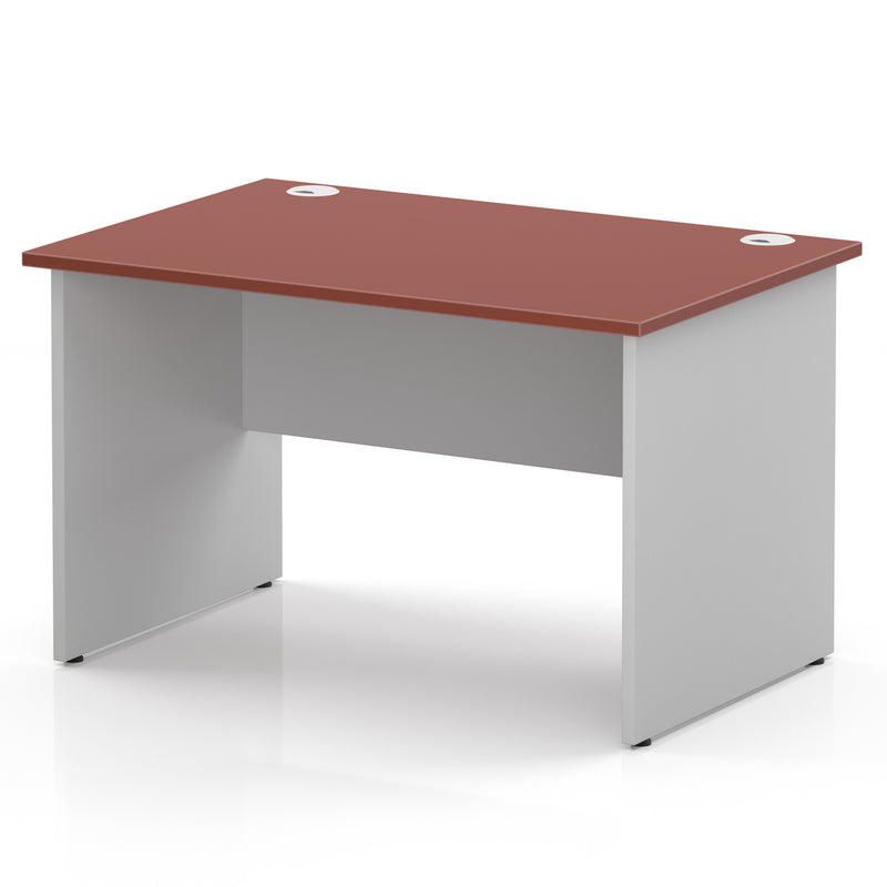 Impulse 1200 x 800mm Straight Office Desk - White Panel End Leg