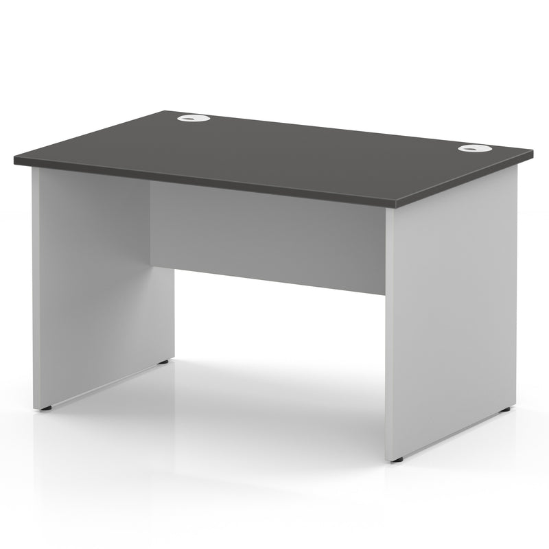 Impulse 1200 x 800mm Straight Office Desk - White Panel End Leg - view 2