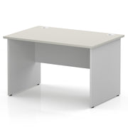 Impulse 1200 x 800mm Straight Office Desk - White Panel End Leg - view 4