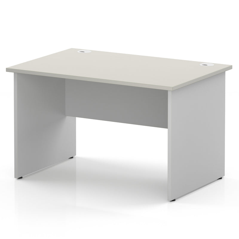 Impulse 1200 x 800mm Straight Office Desk - White Panel End Leg - view 4