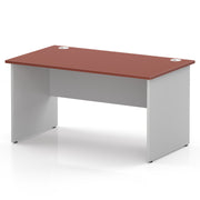 Impulse 1400 x 800mm Straight Office Desk - White Panel End Leg
