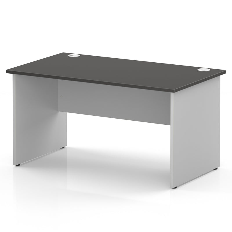 Impulse 1400 x 800mm Straight Office Desk - White Panel End Leg - view 2