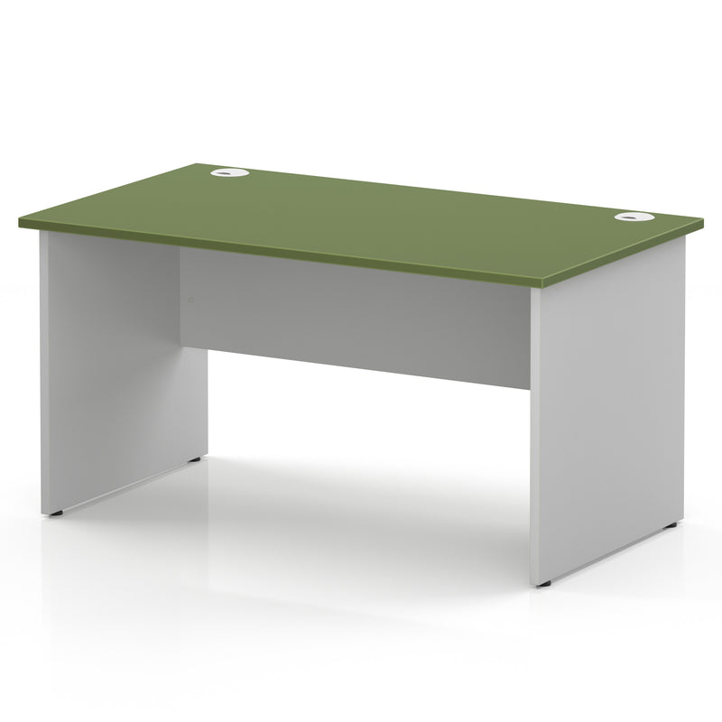 Impulse 1400 x 800mm Straight Office Desk - White Panel End Leg - view 5