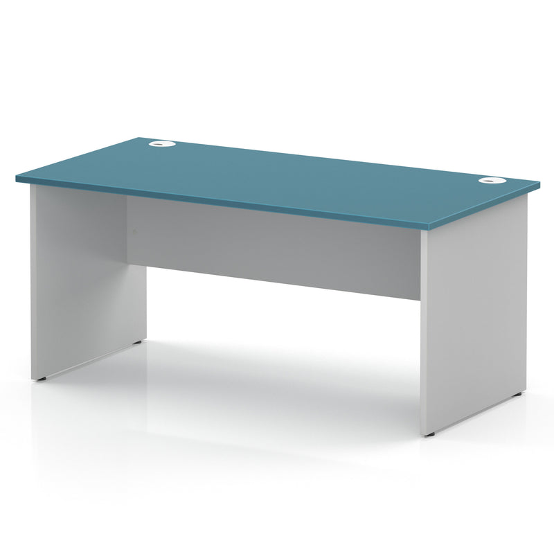 Impulse 1600 x 800mm Straight Office Desk - White Panel End Leg - view 3