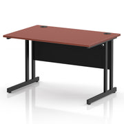 Impulse 1200 x 800mm Straight Office Desk - Black Cantilever Leg