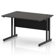 Impulse 1200 x 800mm Straight Office Desk - Black Cantilever Leg - view 2