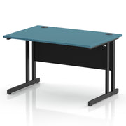 Impulse 1200 x 800mm Straight Office Desk - Black Cantilever Leg - view 3