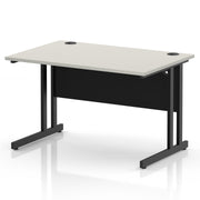 Impulse 1200 x 800mm Straight Office Desk - Black Cantilever Leg - view 4