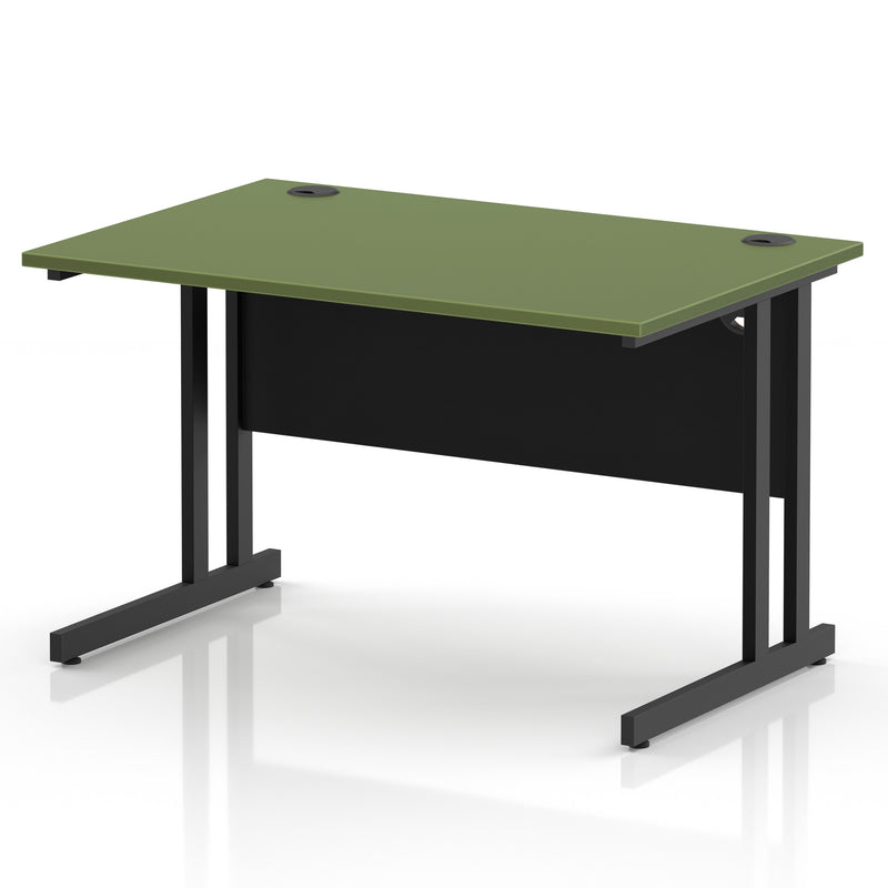 Impulse 1200 x 800mm Straight Office Desk - Black Cantilever Leg - view 5
