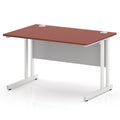 Impulse 1200 x 800mm Straight Office Desk - White Cantilever Leg