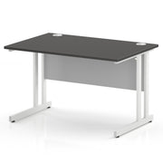Impulse 1200 x 800mm Straight Office Desk - White Cantilever Leg - view 2