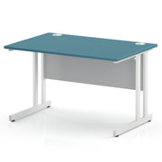 Impulse 1200 x 800mm Straight Office Desk - White Cantilever Leg - view 3