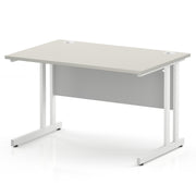 Impulse 1200 x 800mm Straight Office Desk - White Cantilever Leg - view 4