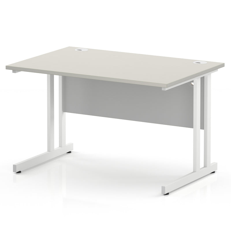 Impulse 1200 x 800mm Straight Office Desk - White Cantilever Leg - view 4