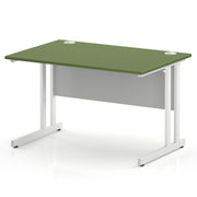 Impulse 1200 x 800mm Straight Office Desk - White Cantilever Leg - view 5