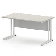 Impulse 1400 x 800mm Straight Office Desk - White Cantilever Leg - view 4