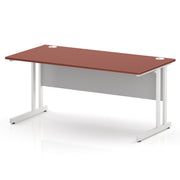 Impulse 1600 x 800mm Straight Office Desk - White Cantilever Leg
