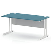 Impulse 1600 x 800mm Straight Office Desk - White Cantilever Leg - view 3