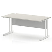 Impulse 1600 x 800mm Straight Office Desk - White Cantilever Leg - view 4