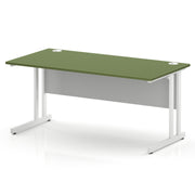 Impulse 1600 x 800mm Straight Office Desk - White Cantilever Leg - view 5