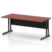 Impulse 1800 x 800mm Straight Office Desk - Black Cantilever Leg