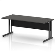 Impulse 1800 x 800mm Straight Office Desk - Black Cantilever Leg - view 2