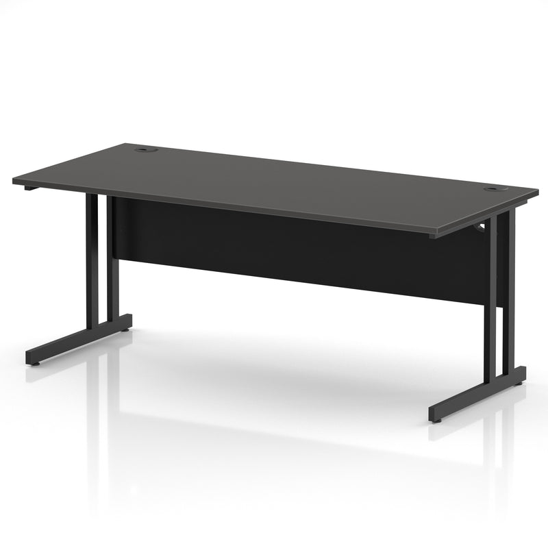 Impulse 1800 x 800mm Straight Office Desk - Black Cantilever Leg - view 2