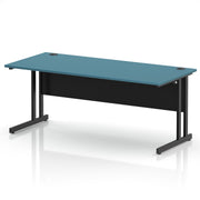 Impulse 1800 x 800mm Straight Office Desk - Black Cantilever Leg - view 3