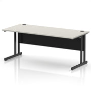 Impulse 1800 x 800mm Straight Office Desk - Black Cantilever Leg - view 4
