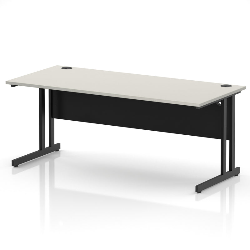 Impulse 1800 x 800mm Straight Office Desk - Black Cantilever Leg - view 4