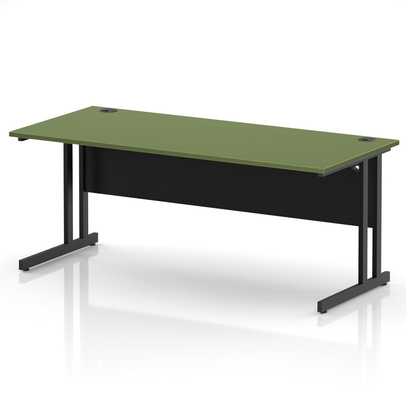 Impulse 1800 x 800mm Straight Office Desk - Black Cantilever Leg - view 5
