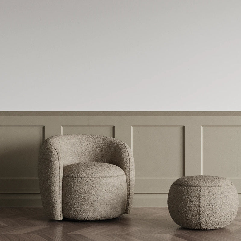 Phoebe Swivel Accent Chair - Cream Boucle