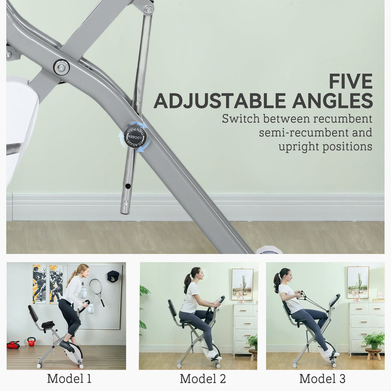 SPORTNOW Folding Exercise Bike with Arm Bands and Hand Pulse Sensor - image 13