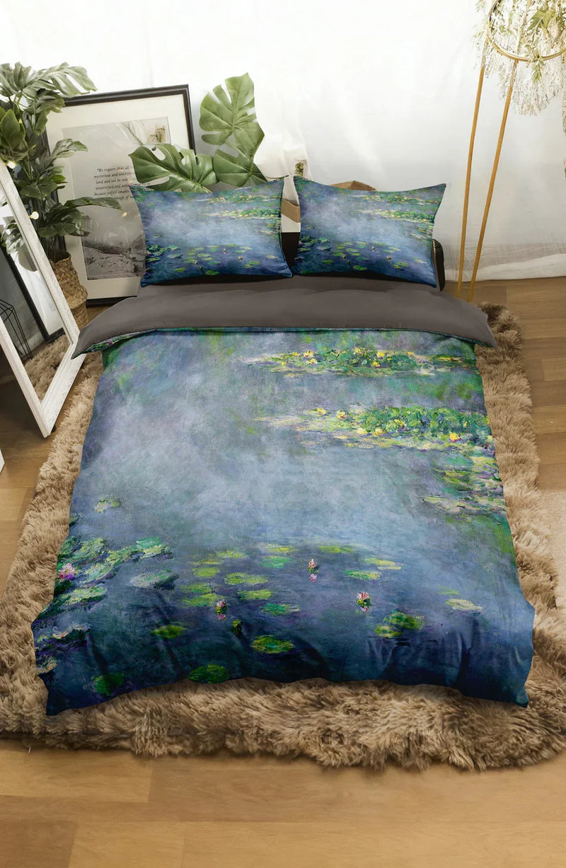 Claude Monet Water Lily Single Duvet Cover Set - image 1