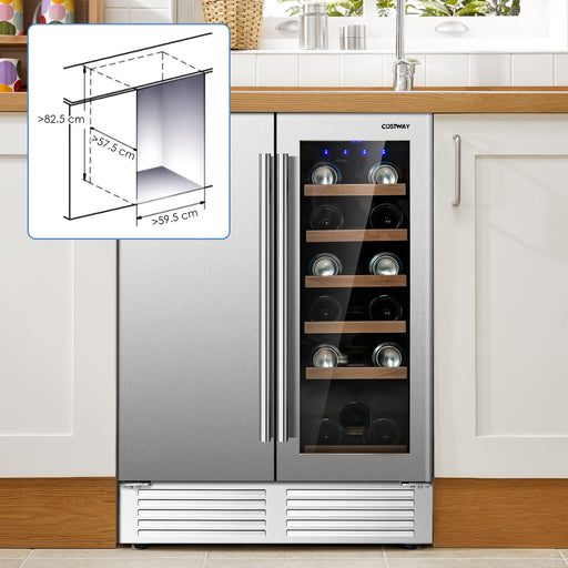 2-in-1 Beverage and Wine Cooler with Powerful Compressor