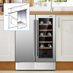 2-in-1 Beverage and Wine Cooler with Powerful Compressor