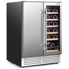2-in-1 Beverage and Wine Cooler with Powerful Compressor