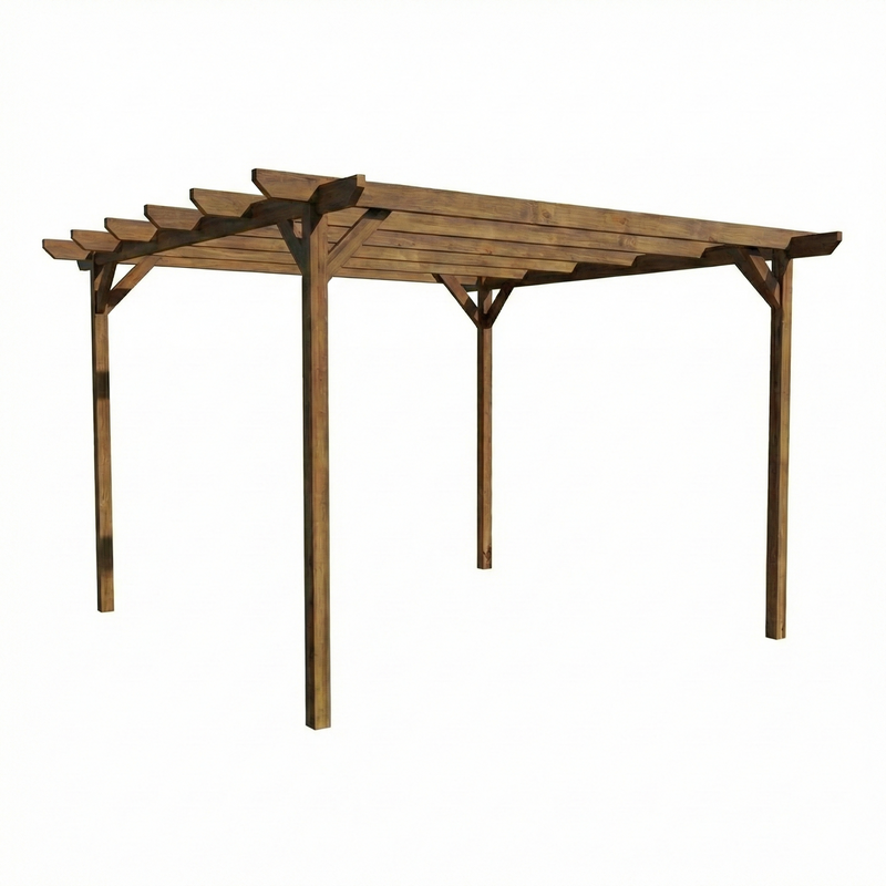 Chamfered Wooden Garden Pergola Kit - image 9