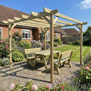 Chamfered Wooden Garden Pergola Kit - image 4