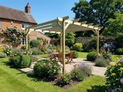 Chamfered Wooden Garden Pergola Kit - image 8