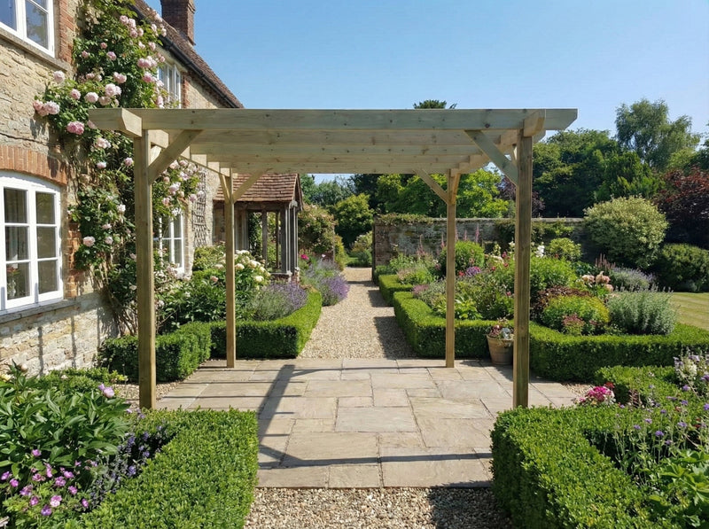 Chamfered Wooden Garden Pergola Kit - image 5