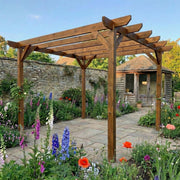 Chamfered Wooden Garden Pergola Kit - image 6